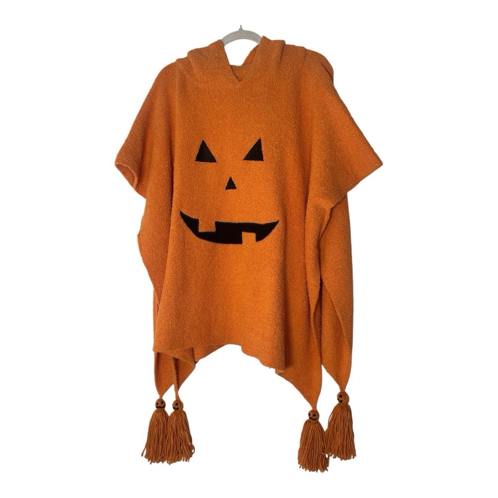 New Collection Eighteen Pumpkin Jackolantern  Poncho Halloween One Size Adult